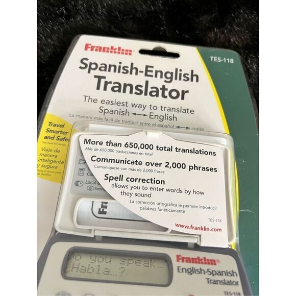 Franklin - Spanish - English Traveling Language Translator - Model: TES-118 - Picture 2 of 4